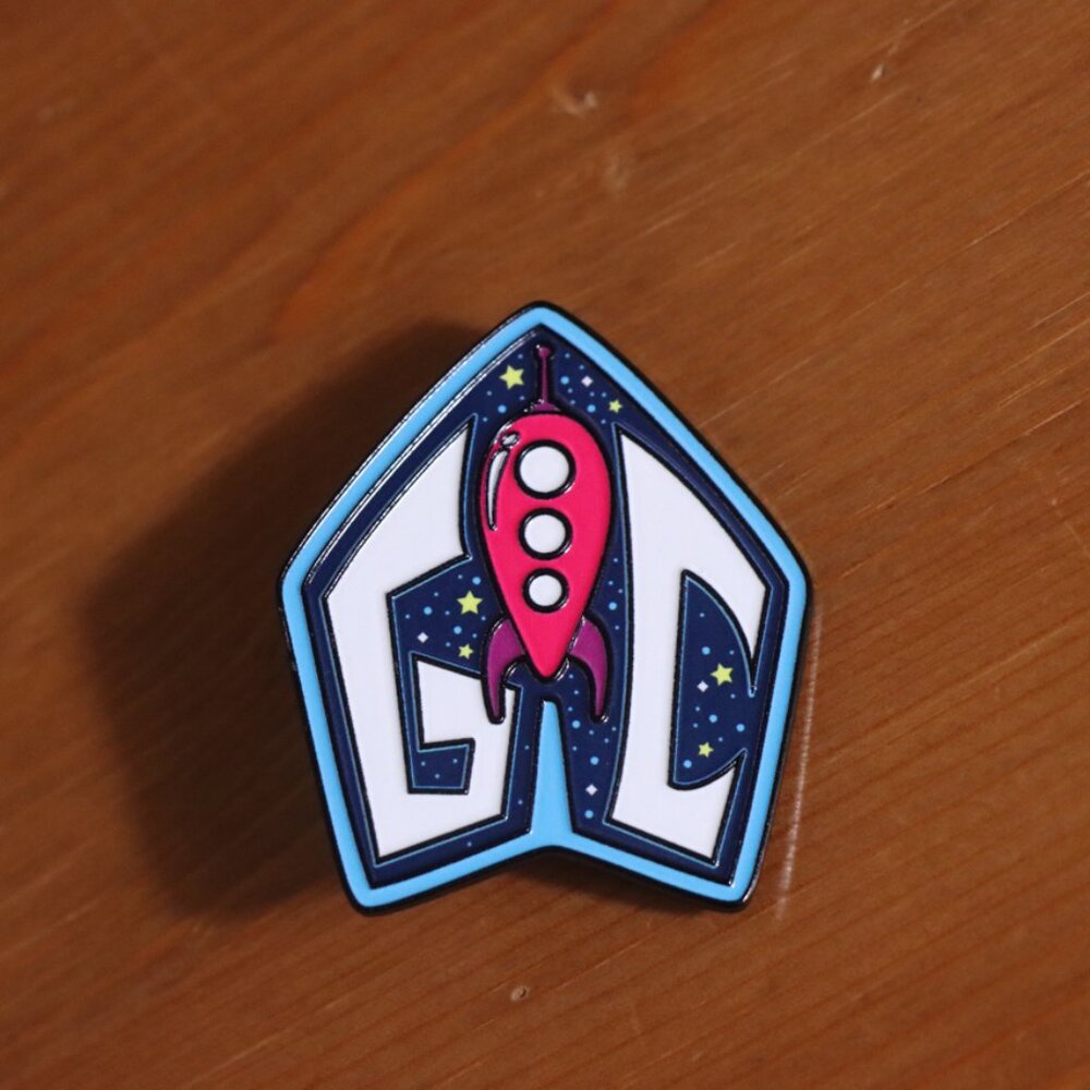 GalaxyCon GC Rocket Enamel Pin Collector Pin New